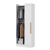 Guarda-Roupa Solteiro Modulado Cecília 1 Porta Branco - Pnr Móveis