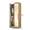 Guarda-Roupa Solteiro Modulado Cecília 1 Porta Cinamomo/Off White - Pnr Móveis