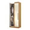 Guarda-Roupa Solteiro Modulado Cecília 1 Porta Cinamomo/Off White - Pnr Móveis
