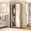 Guarda-Roupa Solteiro Modulado Cecília 1 Porta Cinamomo/Off White - Pnr Móveis