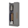 Guarda-Roupa Solteiro Modulado Cecília 1 Porta Onix - Pnr Móveis