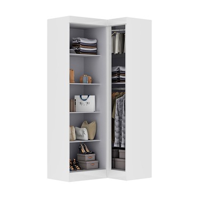 Guarda-Roupa Solteiro Modulado Cecília 3 Portas Branco - Pnr Móveis