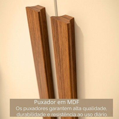 Guarda-Roupa Solteiro Modulado Cecília 3 Portas Cinamomo/Off White - Pnr Móveis