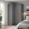 Guarda-Roupa Solteiro Modulado Cecília 3 Portas Onix - Pnr Móveis