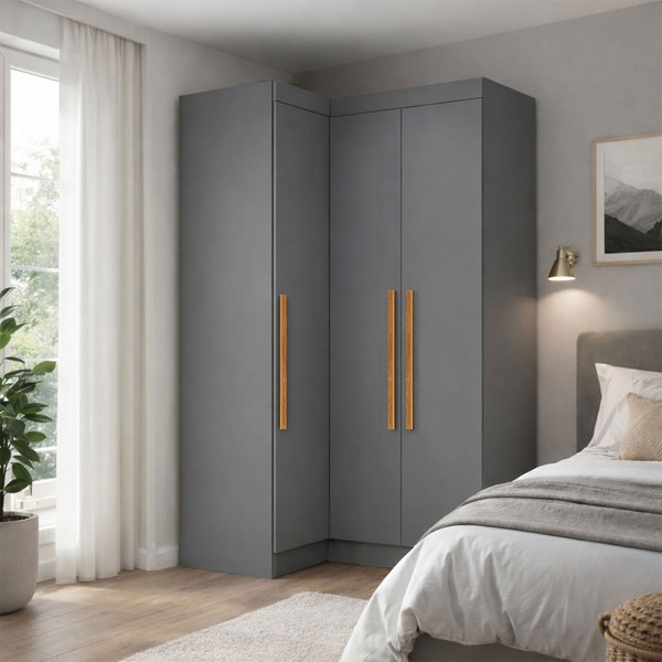 Guarda-Roupa Solteiro Modulado Cecília 3 Portas Onix - Pnr Móveis