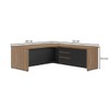 Mesa para Escritório Tamburato Supreme Ld Nogal/Preto - Artany
