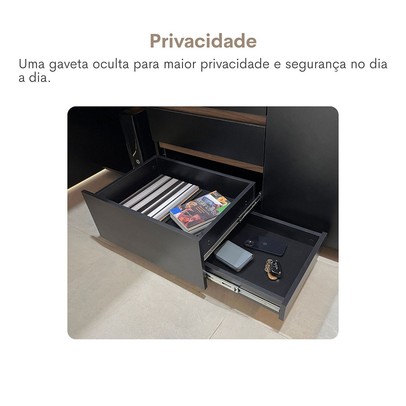 Mesa para Escritório Tamburato Supreme Ld Nogal/Preto - Artany