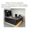 Mesa para Escritório Tamburato Supreme Ld Nogal/Preto - Artany