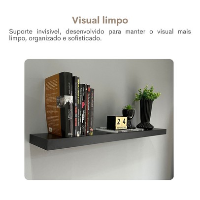 Prateleira Tamburato 89,5 Cm Preto - Artany Movéis
