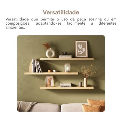 Prateleira Tamburato 89,5 Cm Carvalho - Artany Movéis