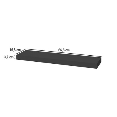 Prateleira Tamburato 66,8 Cm Preto - Artany Movéis