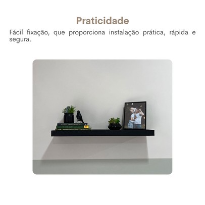 Prateleira Tamburato 66,8 Cm Preto - Artany Movéis