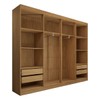 Guarda-Roupa Casal Ele e Ela 8 Portas 4 Gavetas 8 Prateleiras Cappuccino/Off White - Panorama Móveis