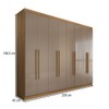 Guarda-Roupa Casal Ele e Ela 8 Portas 4 Gavetas 8 Prateleiras Cappuccino/Off White - Panorama Móveis