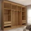 Guarda-Roupa Casal Ele e Ela 8 Portas 4 Gavetas 8 Prateleiras Cappuccino/Off White - Panorama Móveis
