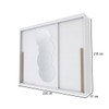 Guarda-Roupa Casal Circle 3 Portas 6 Gavetas com Espelho Branco - Panorama Móveis