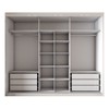 Guarda-Roupa Casal Circle 3 Portas 6 Gavetas com Espelho Branco - Panorama Móveis