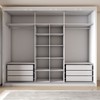 Guarda-Roupa Casal Circle 3 Portas 6 Gavetas com Espelho Branco - Panorama Móveis