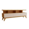 Rack para TV Até 72 Polegadas Cronos 3 Gavetas Nature/Off White - Panorama Móveis