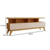 Rack para TV Até 72 Polegadas Cronos 3 Gavetas Nature/Off White - Panorama Móveis