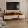 Rack para TV Até 72 Polegadas Cronos 3 Gavetas Nature/Off White - Panorama Móveis