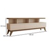 Rack para TV Até 72 Polegadas Cronos 3 Gavetas Off White/Freijo - Panorama Móveis