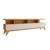 Rack para TV Até 86 Polegadas Cronos 3 Gavetas Nature/Off White - Panorama Móveis