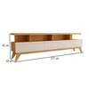 Rack para TV Até 86 Polegadas Cronos 3 Gavetas Nature/Off White - Panorama Móveis
