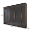 Guarda-Roupa Casal King 8 Portas 4 Gavetas 100% Mdf Onix - Panorama Móveis