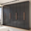 Guarda-Roupa Casal King 8 Portas 4 Gavetas 100% Mdf Onix - Panorama Móveis