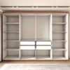 Guarda-Roupa Casal King 8 Portas 4 Gavetas 100% Mdf Cinamomo/Off White - Panorama Móveis