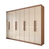 Guarda-Roupa Casal King 8 Portas 4 Gavetas 100% Mdf Cinamomo/Off White - Panorama Móveis