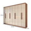 Guarda-Roupa Casal King 8 Portas 4 Gavetas 100% Mdf Cinamomo/Off White - Panorama Móveis