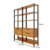 Estante para Livros Lume 1 Porta 2 Gavetas 100% Mdf Freijó/Preto Fosco - Panorama Móveis