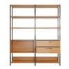 Estante para Livros Lume 1 Porta 2 Gavetas 100% Mdf Freijó/Preto Fosco - Panorama Móveis