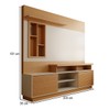 Estante para TV Até 60 Polegadas Cine 2 Portas com Led Nature/Off White - Panorama Móveis