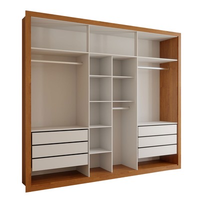 Closet Casal Aura 6 Gavetas Cinamomo - Panorama Móveis