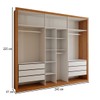 Closet Casal Aura 6 Gavetas Cinamomo - Panorama Móveis