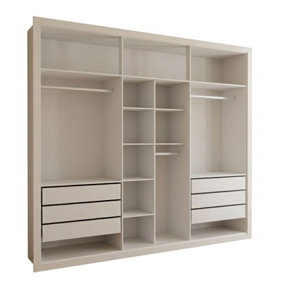Closet Casal Aura 6 Gavetas Branco - Panorama Móveis
