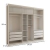 Closet Casal Aura 6 Gavetas Branco - Panorama Móveis