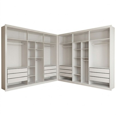 Closet Casal Duplo Aura 12 Gavetas Branco - Panorama Móveis