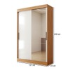 Guarda-Roupa Casal Seal 2 Portas 2 Gavetas com Espelho Cinamomo/Off White - Panorama Móveis