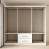 Guarda-Roupa Casal Australia 6 Portas 2 Gavetas Branco - Panorama Móveis