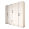 Guarda-Roupa Casal Australia 6 Portas 2 Gavetas Branco - Panorama Móveis