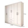 Guarda-Roupa Casal Australia 6 Portas 2 Gavetas Branco - Panorama Móveis