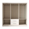Guarda-Roupa Casal Australia 6 Portas 2 Gavetas Branco - Panorama Móveis