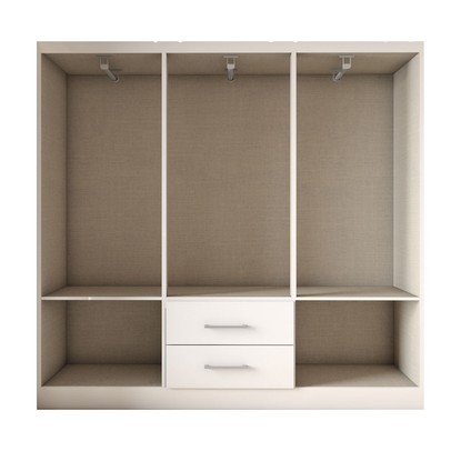 Guarda-Roupa Casal Australia 6 Portas 2 Gavetas Branco - Panorama Móveis