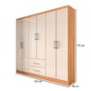 Guarda-Roupa Casal Australia 6 Portas 2 Gavetas Cinamomo/Off White - Panorama Móveis