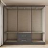 Guarda-Roupa Casal Australia 6 Portas 2 Gavetas Preto - Panorama Móveis