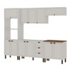 Cozinha Completa Conecta Frizz 11 Portas 3 Gavetas com Pés Cm0123 Branco - Genialflex